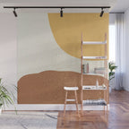 Minimalist Painting - Gold Brown Wall Mural Gallery Image 1