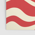 Modern Liquid Swirl Abstract Pattern in Retro Christmas Red and Cream Poster Gallery Image 3