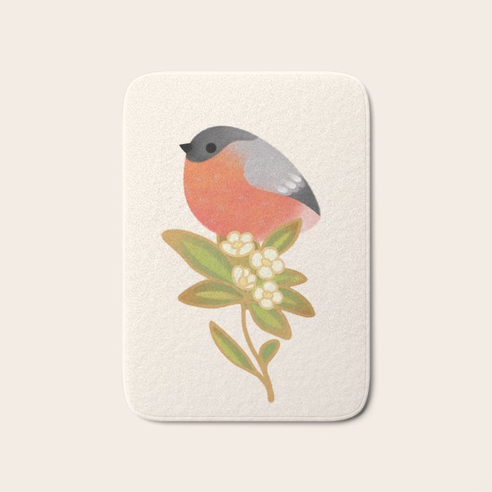Eurasian bullfinch Bath Mat Gallery Image 1