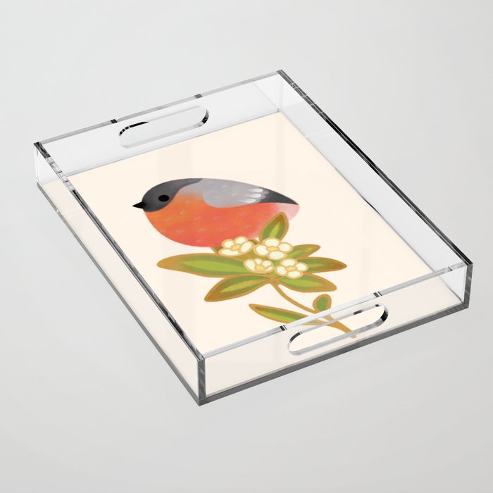 Eurasian bullfinch Acrylic Tray Gallery Image 1