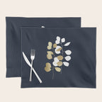 Leaf Duo, Gold and White on Navy Blue Placemat Gallery Image 1
