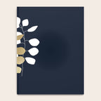 Leaf Duo, Gold and White on Navy Blue Notebook Gallery Image 4