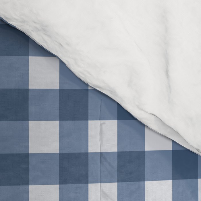 Gingham Plaid Pattern - Classic Blue Comforter Gallery Image 4
