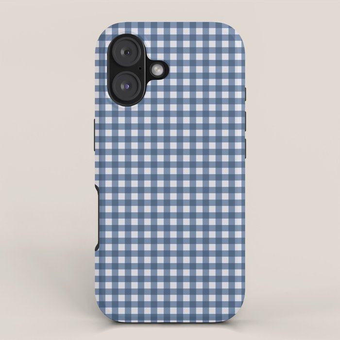 Gingham Plaid Pattern - Classic Blue iPhone Case Gallery Image 1