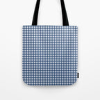 Gingham Plaid Pattern - Classic Blue Tote Bag Gallery Image 1