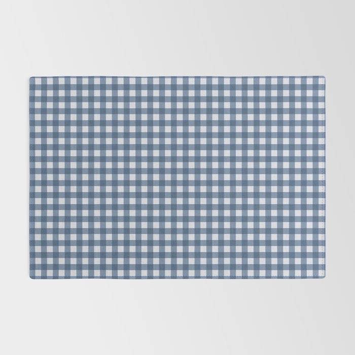 Gingham Plaid Pattern - Classic Blue Rug Gallery Image 2