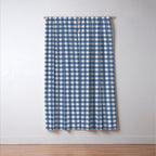 Gingham Plaid Pattern - Classic Blue Window Curtain Gallery Image 3