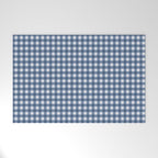 Gingham Plaid Pattern - Classic Blue Welcome Mat Gallery Image 1