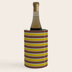 Eclectic Watercolor Paper Stripes Pattern Chartreuse Brown Blue Cream Wine Chiller Gallery Image 1