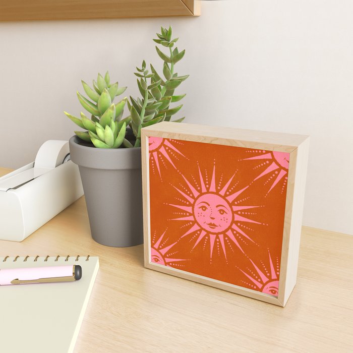 Freckled Suns - pink and rust Mini Art Print Gallery Image 2