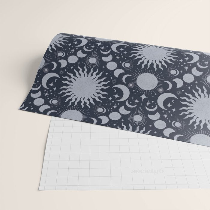 Tarot Celestial Indigo Wrapping Paper Gallery Image 2