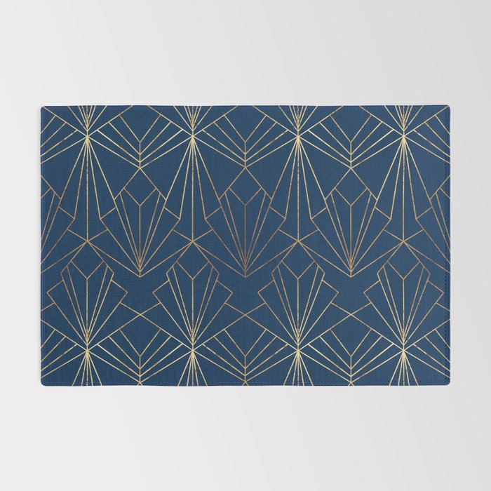 Navy Blue Art Deco - Large Scale Rug Gallery Image 2