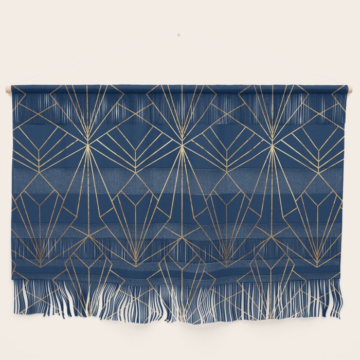 Navy Blue Art Deco - Large Scale Wall Hanging Gallery Image 1