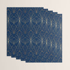 Navy Blue Art Deco - Large Scale Wrapping Paper Gallery Image 3