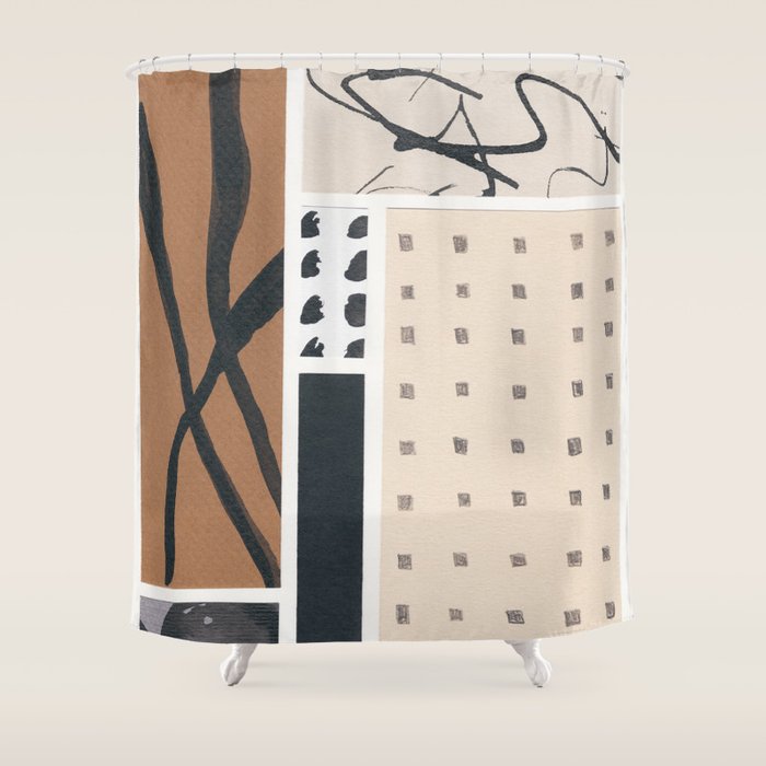 Collage Studies #1 Shower Curtain Gallery Image 1