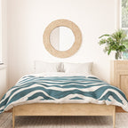 Zebra Print - Teal Palette Duvet Cover Gallery Image 3