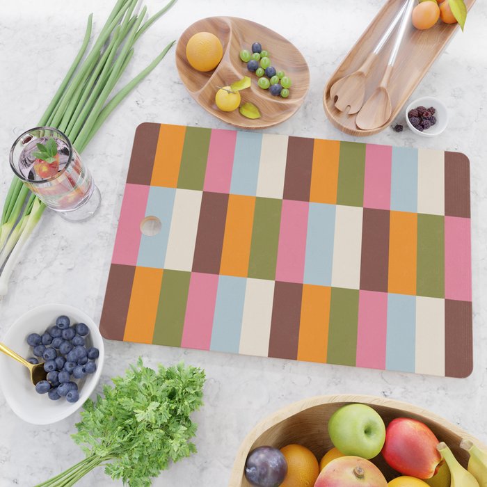 Color Block Stripes Cutting Board Gallery Image 2