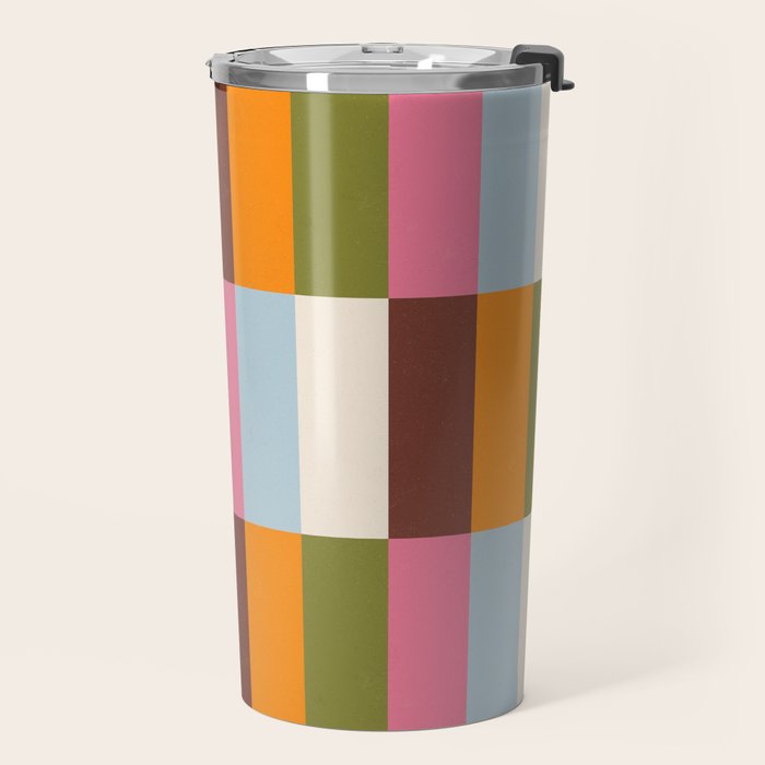 Color Block Stripes Travel Mug Gallery Image 2