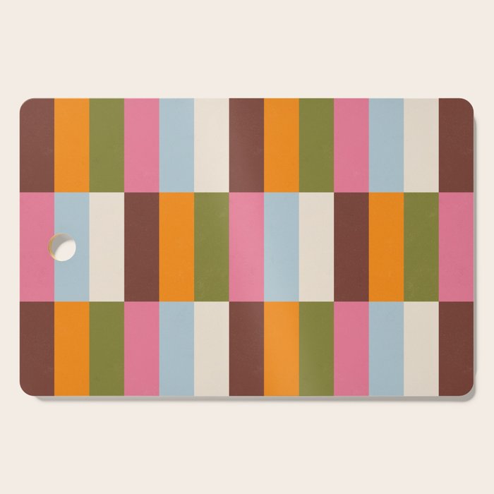 Color Block Stripes Cutting Board Gallery Image 1