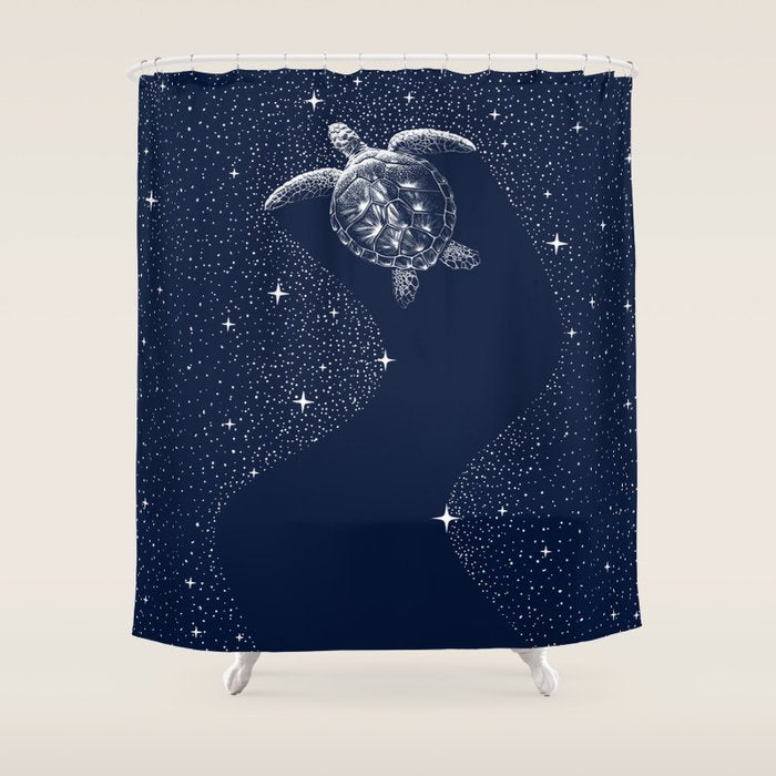 Starry Turtle Shower Curtain Gallery Image 1