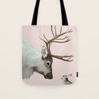Reindeer and rabbit Tote Bag Gallery Image 1