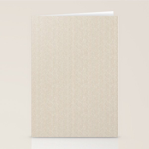 linen textured stripes - sand Stationery Card Gallery Image 2