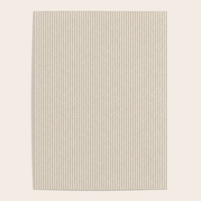 linen textured stripes - sand Poster Gallery Image 4