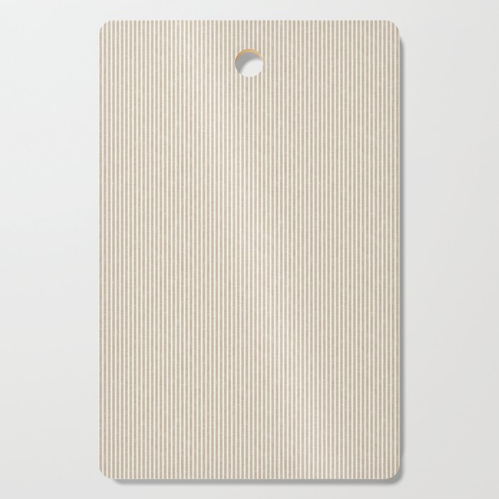 linen textured stripes - sand Cutting Board Gallery Image 1