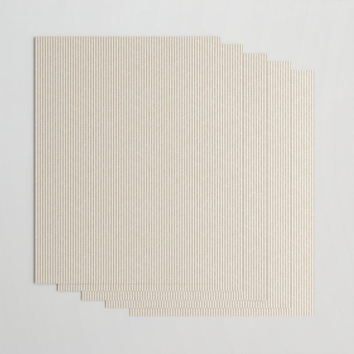 linen textured stripes - sand Wrapping Paper Gallery Image 3