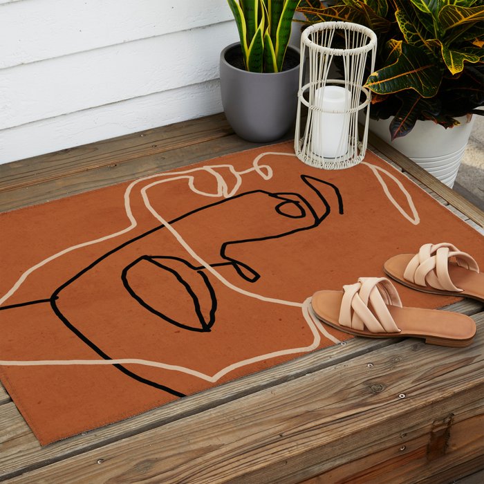 Abstract Face 6/3 Outdoor Rug Gallery Image 2