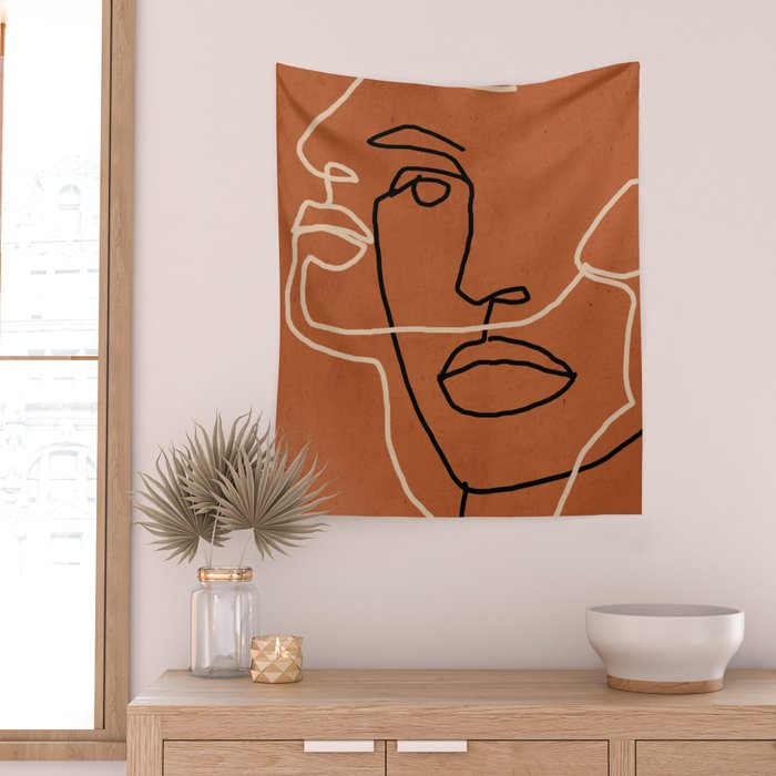 Abstract Face 6/3 Wall Tapestry Gallery Image 2