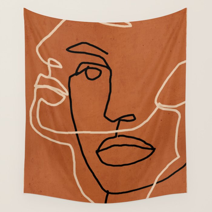 Abstract Face 6/3 Wall Tapestry Gallery Image 4