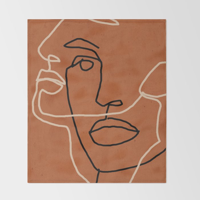 Abstract Face 6/3 Throw Blanket Gallery Image 2