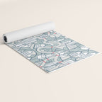 ma ville mon amour; City life collection blue teal  Yoga Mat Gallery Image 2