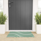 Wavy Stripes XXXIX - Kelly Green Welcome Mat Gallery Image 3