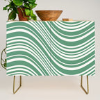 Wavy Stripes XXXIX - Kelly Green Credenza Gallery Image 1