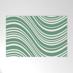 Wavy Stripes XXXIX - Kelly Green Welcome Mat Gallery Image 1