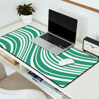 Wavy Stripes XXXIX - Kelly Green Desk Mat Gallery Image 2