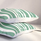Wavy Stripes XXXIX - Kelly Green Pillow Sham Gallery Image 3