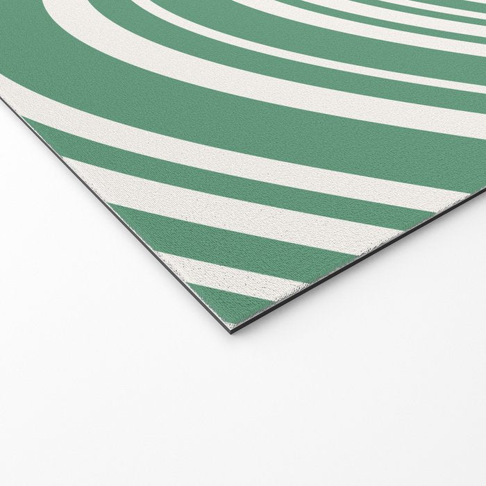 Wavy Stripes XXXIX - Kelly Green Welcome Mat Gallery Image 2