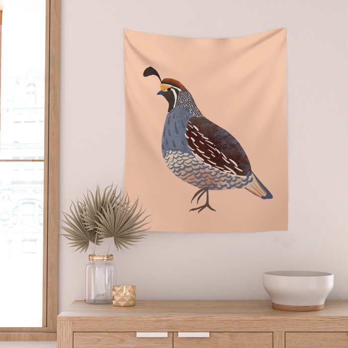 Quail Wall Tapestry Gallery Image 2