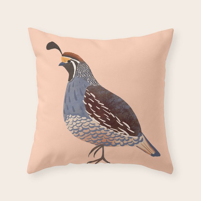 Quail Throw Pillow Gallery Image 1