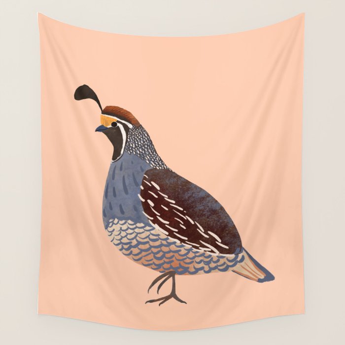 Quail Wall Tapestry Gallery Image 1