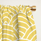 Japanese Waves Pattern Yellow Window Curtain Gallery Image 2
