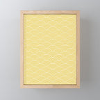 Japanese Waves Pattern Yellow Mini Art Print Gallery Image 1