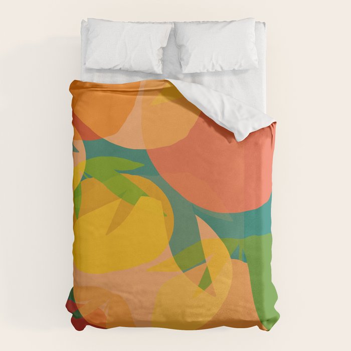 Spring Citrus #2 - Modern Art Print Duvet Cover Gallery Image 6