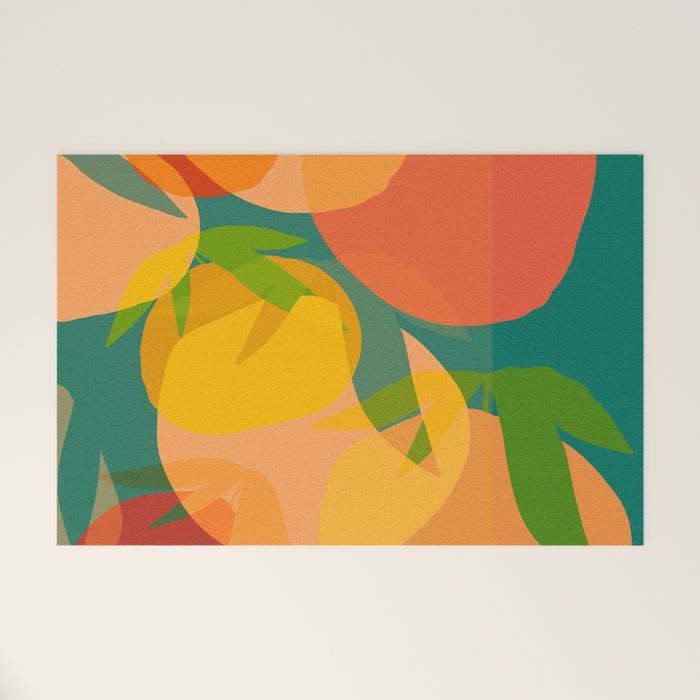 Spring Citrus #2 - Modern Art Print Welcome Mat Gallery Image 1