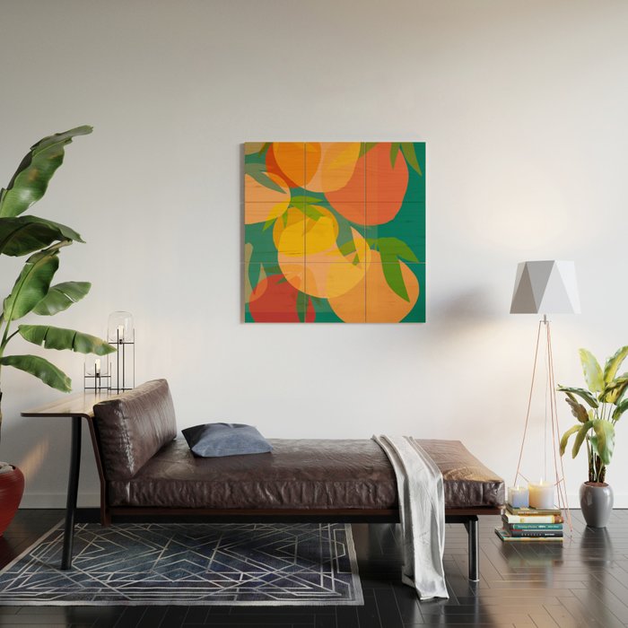 Spring Citrus #2 - Modern Art Print Wood Wall Art Gallery Image 2