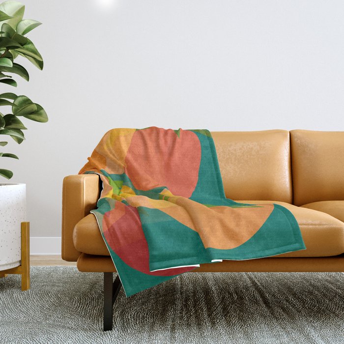 Spring Citrus #2 - Modern Art Print Throw Blanket Gallery Image 1