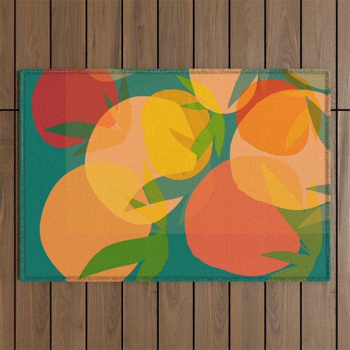 Spring Citrus #2 - Modern Art Print Outdoor Rug Gallery Image 1